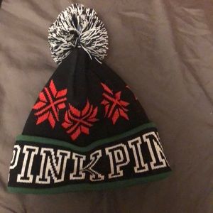 Vs pink holiday beanie